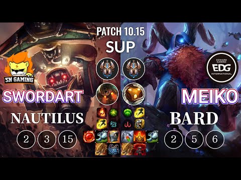 SN SwordArt Nautilus vs EDG Meiko Bard Sup - KR Patch 10.15