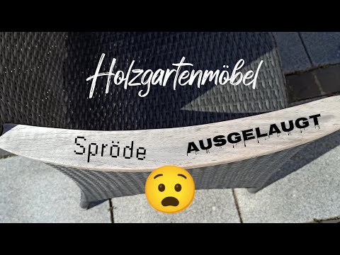 proWIN Holzgartenmöbel / Armlehne reinigen und pflegen mit Alleskönner und Pflegebalsam