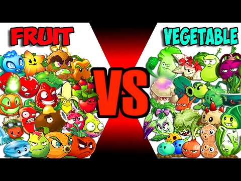 Team FRUIT vs VEGETABLES - Who Will Win? - PvZ 2 Plant Vs Plant