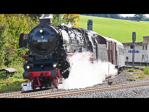 Größer und schneller geht nicht: Dampflok 01 1104 im Allgäu