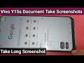 How to take screenshot any documents in Vivo Y15s