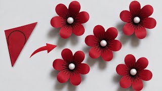 Simple Paper Flower Craft at Home | Easy DIY Flower Making
