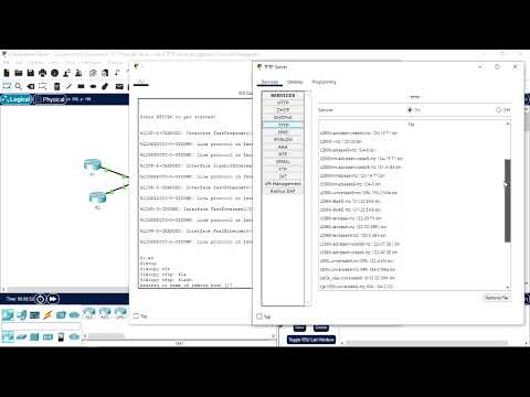 10 7 6 Packet Tracer   Use a TFTP Server to Upgrade a Cisco IOS Image