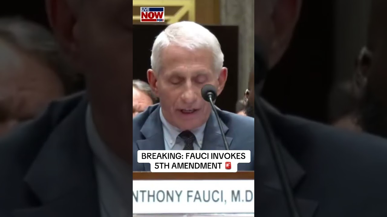 Video thumbnail for BREAKING: Dr. Fauci invokes 5th amendment at hearing on origins of COVID-19. #news #breaking