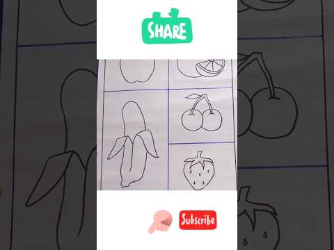 Fruits🍎🍊🍌🍒🍓#art #drawing #vegetables