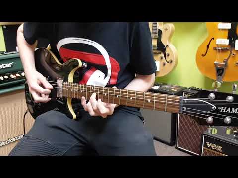 Hamer Sunburst Archtop Flame Top electric guitar demo at Basone Guitar Shop in Vancouver Canada