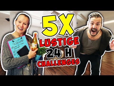 5x LUSTIGE 24 STUNDEN CHALLENGES | 1 Tag lang... mit Kaan & Kathi
