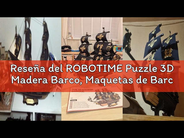 Vídeo relacionado con Robotime Rompecabezas de Madera 3D para niños y Adultos, Kits de construcción de Barcos, Juegos de Bricolaje de Rompecabezas artesanales para niños de 8 años en adelante (Velero)