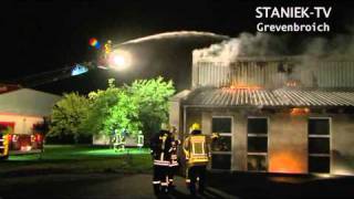 preview picture of video 'Großbrand Grevenbroich bei der WfB'