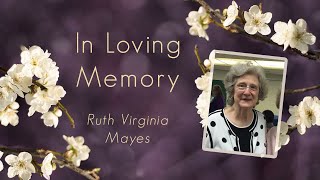 Funeral Service for Ruth Mayes