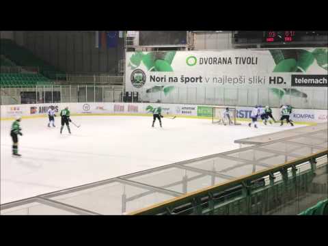 U-16 DP 31.1.2017 HK Olimpija - HK Triglav 7:2, Zadetek Nal Brodnik (podaja Gregor Žeželj)