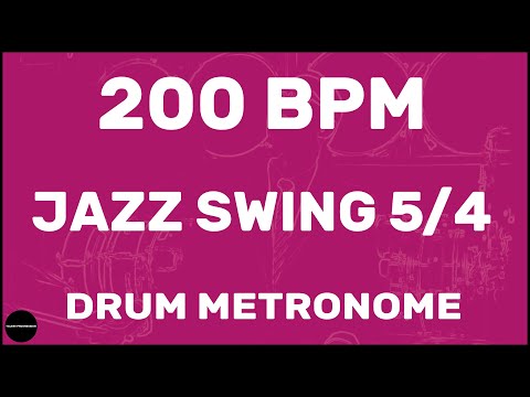 Jazz Swing 5/4 | Drum Metronome Loop | 200 BPM