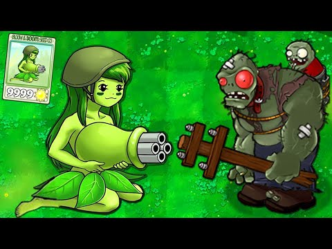 Anime Girl Gatling PEA VS Gargantuar Zombies - Plants vs Zombies mod