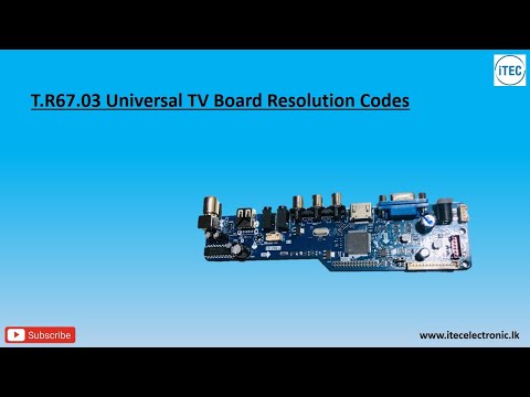 T.R67.03 Universal TV Board Resolution Codes