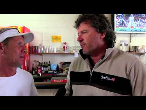 Dave Barnes (Rescue Boat) at the 45th NS14 National Championships