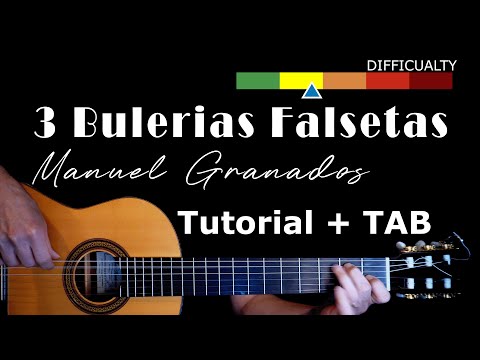 3 Bulerias Falsetas by Manuel Granados: Improve Pulgar Technique | Guitar Tutorial with Tablature