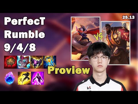 🔥 PerfecT Rumble Top Proview | Korea Grandmaster Solo Queue | Patch 25.13 | League of Legends 🔥