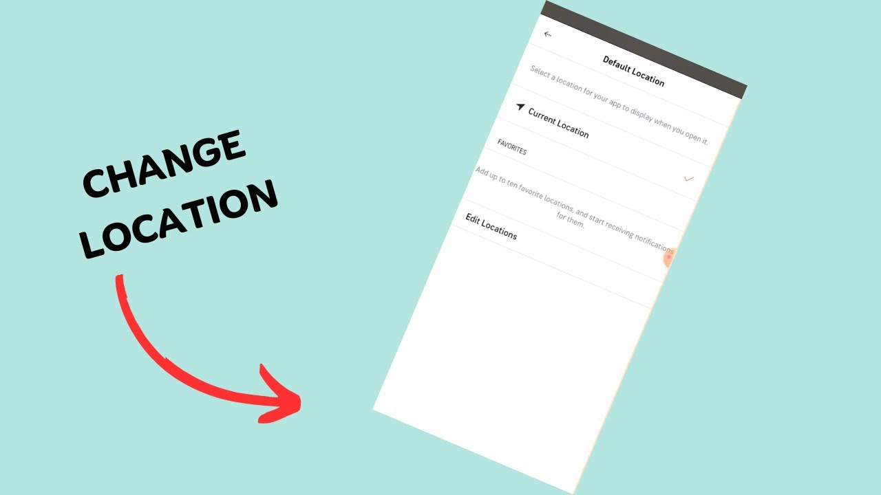 How to change default location in AccuWeather