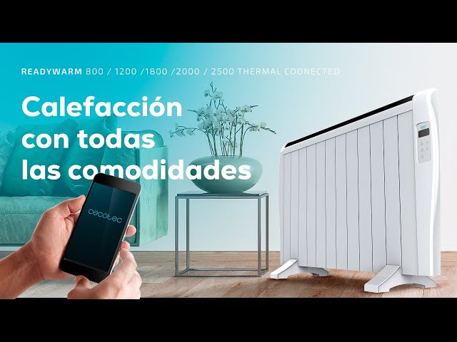 Radiatore Elettrico Cecotec ReadyWarm 2000 Thermal Connected 1500W grande controllo Wi-Fi LCD video