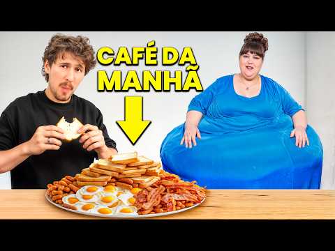 Fiz a dieta da mulher mais pesada do mundo por 24h!
