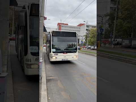 Autobuzul MBC E4 #4846 părăsind stația “Bd. Pierre de Coubertin” pe linia 104 cu șofer top