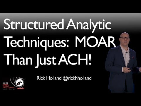 There Is  MOAR To Structured Analytic Techniques Than Just ACH! - SANS CTI Summit 2018
