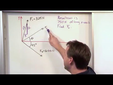 Lesson 13 - Adding Multiple Forces With Vector Components, Part 4 (Engineering Mechanics Statics)