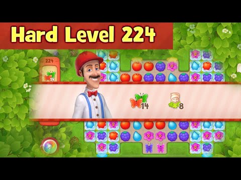 Gardenscapes Hard Level 224 | No Boosters | Playrix