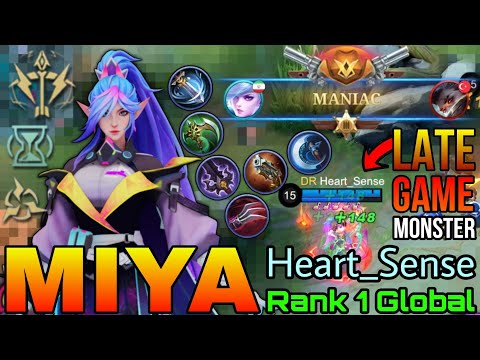 MANIAC Miya Late Game Monster! - Top 1 Global Miya by Heart_Sense - Mobile Legends