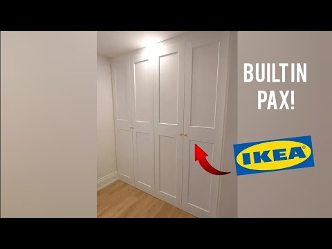 Built in IKEA pax wardrobe. Custom look at a fraction of the cost!