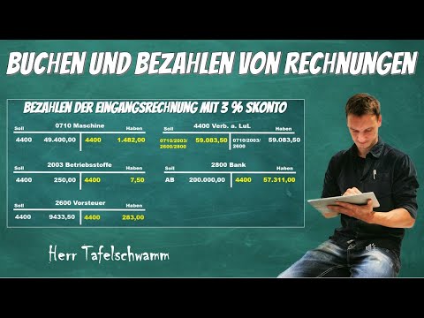 How to book and pay an invoice with a discount! Simply explained with an example and acquisition ...