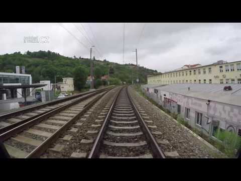 Praha – Děčín/ POHLED NA TRAŤ Z ČELA SOUPRAVY/ HD KVALITA