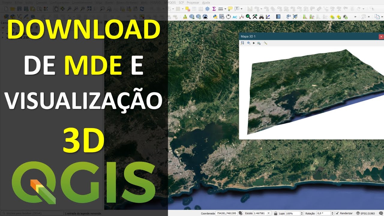 Como Baixar MDE Topodata e Gerar Visualização 3D no QGIS