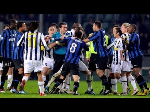 Juventus 2-1 Inter. Rissa Buffon - Thiago Motta.