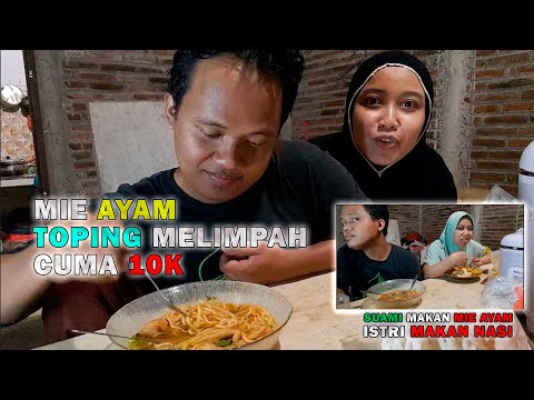 MAKAN MIE AYAM BARENG ISTRI | MIE AYAM ENAK | MIE AYAM POK NING | MIE AYAM TOPING BRUTAL 10.000