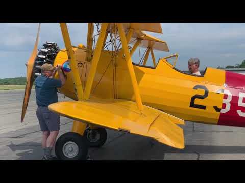 Hand Cranking a Stearman