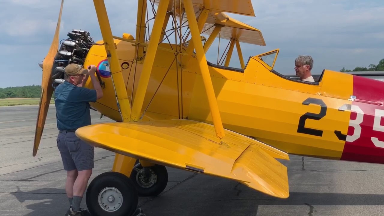 Hand Cranking a Stearman