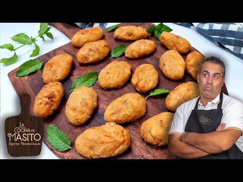 Croquetas caseras de pollo muy jugosas y con restos de pollo asado