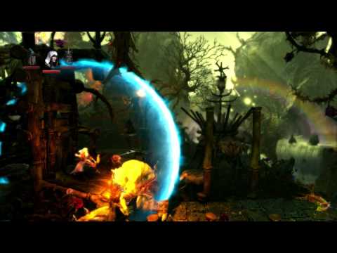 Trine 2 Hardcore walkthrough, PS4, Level 7 - Das finstere Gehoelz - Hushing Grove - solo