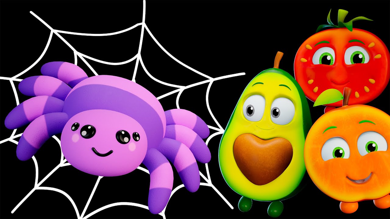 🍉 Funky Fruits Baby Sensory Compilation | Itsy Bitsy Spider | Fun Animation & Dance Party 🍓