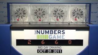 Midday Numbers Game Drawing: Monday, October 31, 2011