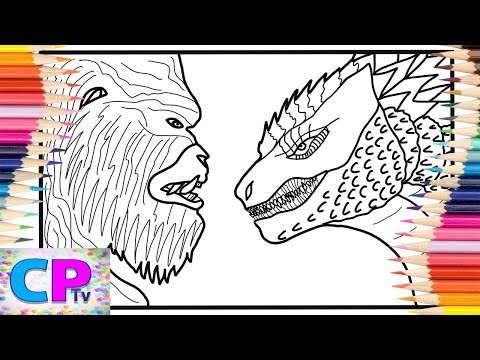 Godzilla Vs Kong Coloring Pages