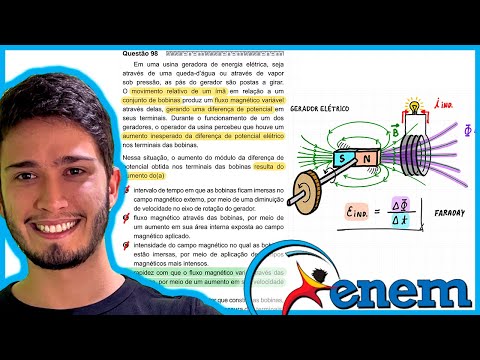 ENEM 2020 - Em uma usina geradora de energia elétrica, seja através de uma queda d’água ou através d