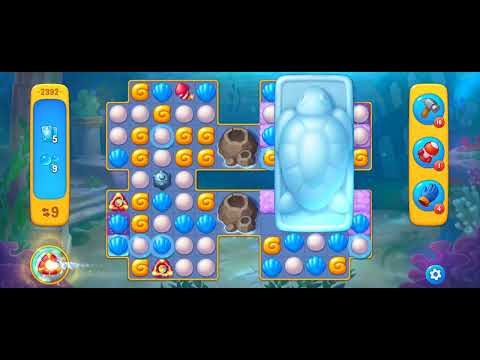 Fishdom Easy Level 2393 (with full seashell  [Super Lightning]) @choraelmin