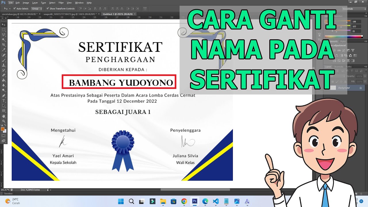 How to Change Name on PDF Certificate
