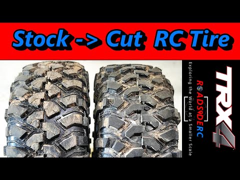 How to Cut a RC Crawler Tire | Traxxas TRX4 Tire Cutting