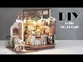 4k diy miniature dollhouse kit coffee shop rolife relaxing satisfying video