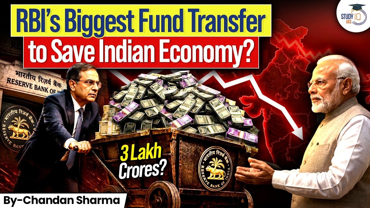 India’s Economy in Trouble? | Why RBI Suddenly Gave Record Money to Modi Government? | StudyIQ IAS