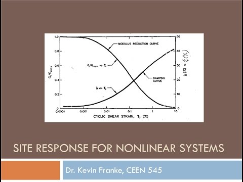 CEEN 545 - Lecture 21 - Nonlinear Site Response