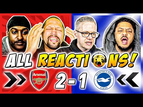 Arsenal Fans Reactions to Arsenal 2-1 Brighton | Premier League Fan Reactions